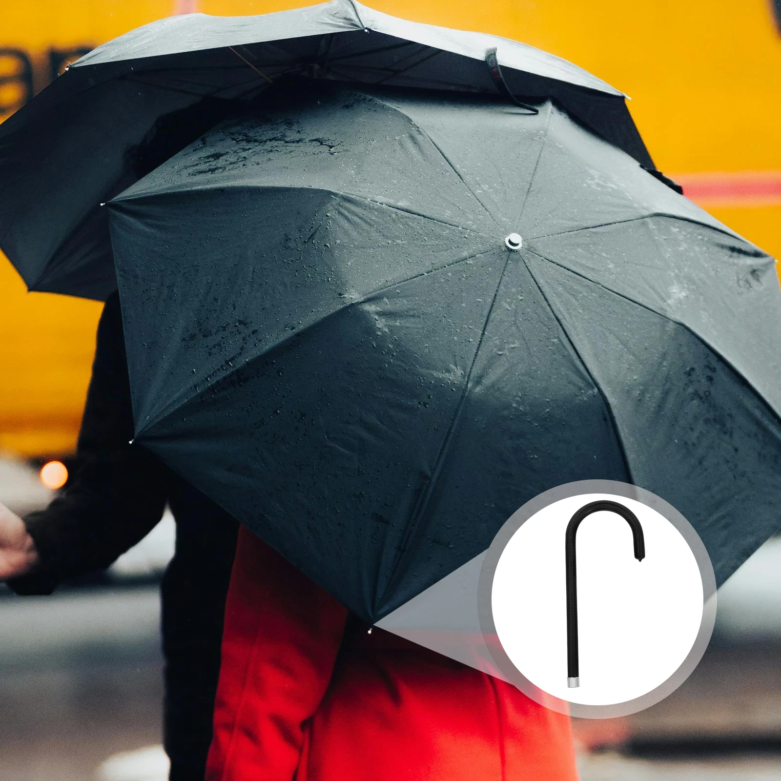 Sturdy Compact Repair Part Uv J-Shape Easy Install Lightweight Durable Grip Rain Rain Umbrella Parts Handle Replacement For