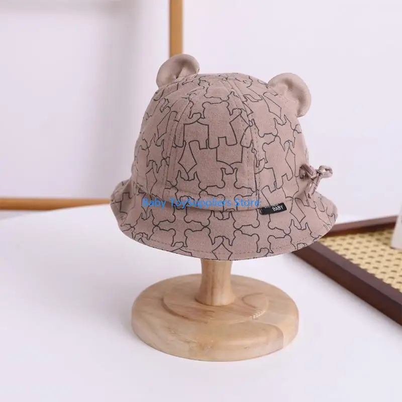 

R1WF Sun Protective Hat Toddler Bucket Hat Bear Panama Baby Fisherman Hats
