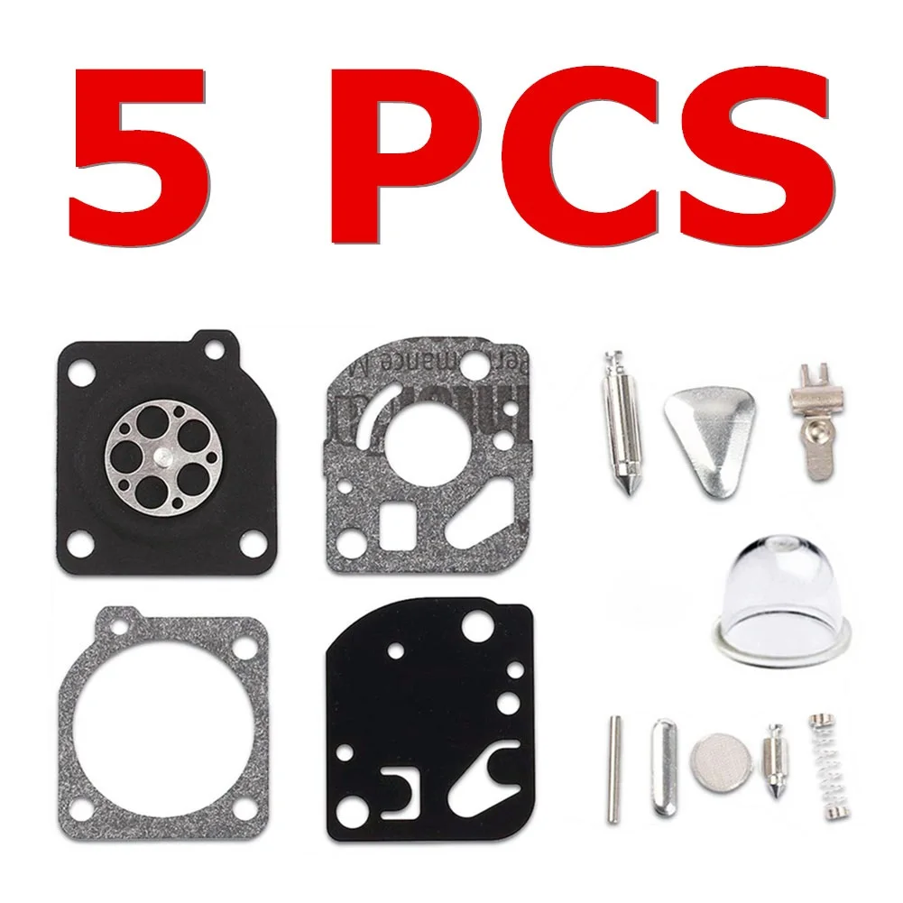 5 Sets Carburetor Repair Rebuild Diaphragm Kit Fit for Zama C1Q C1U Series ZAMA RB-47 RB47 Poulan Weed Eater Craftsman Trimmers