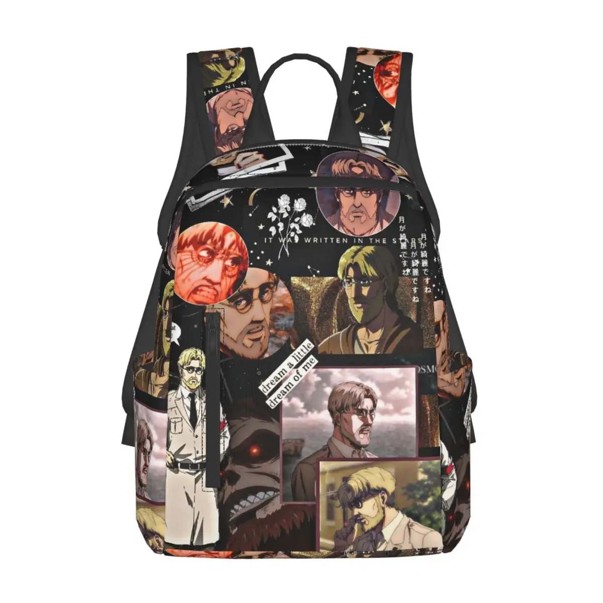 アニメ進撃の巨人ゼイク・イェーガーバックパックデイパック大容量子供ブックバッグスクールバッグショルダーバッグ男性女性用