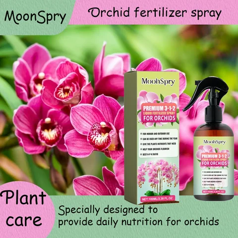 100ml Orchid Bloom Booster Spray - Professional Fertilizer for Orchids, Leaf Growth Nutrient Misting, Supports Healthy Plant Dev
