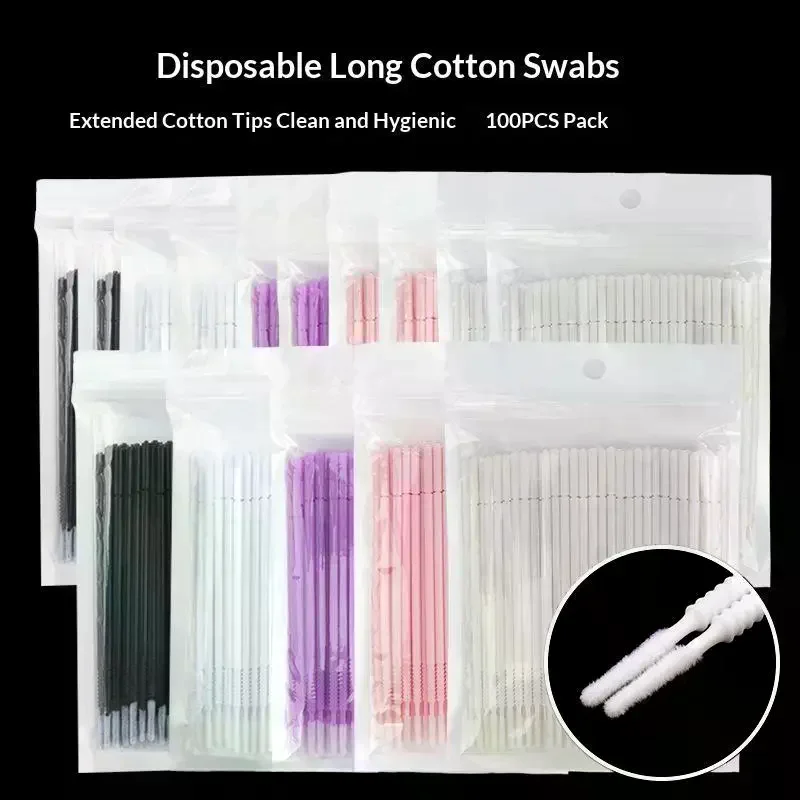 /Kuz/Disposable Micro Brush Mascara Wands Applicator Lash Removing Swab Microbrush Eyelash Extension Makeup Brushes Tools 50 Pcs