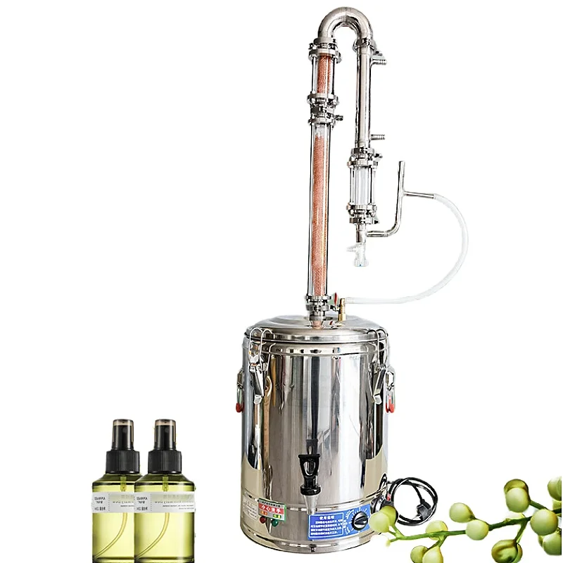 

Electric Automatic Stainless Steel Essential Oil Extractor 15/25/33/50/70/98L Steam Distillation Equipment Machine