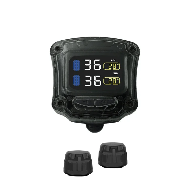 

M3-B Wireless Motorcycle TPMS Real Time Tire Pressure Monitoring System Universal 2 Internal Built-in Sensors LCD Display moto
