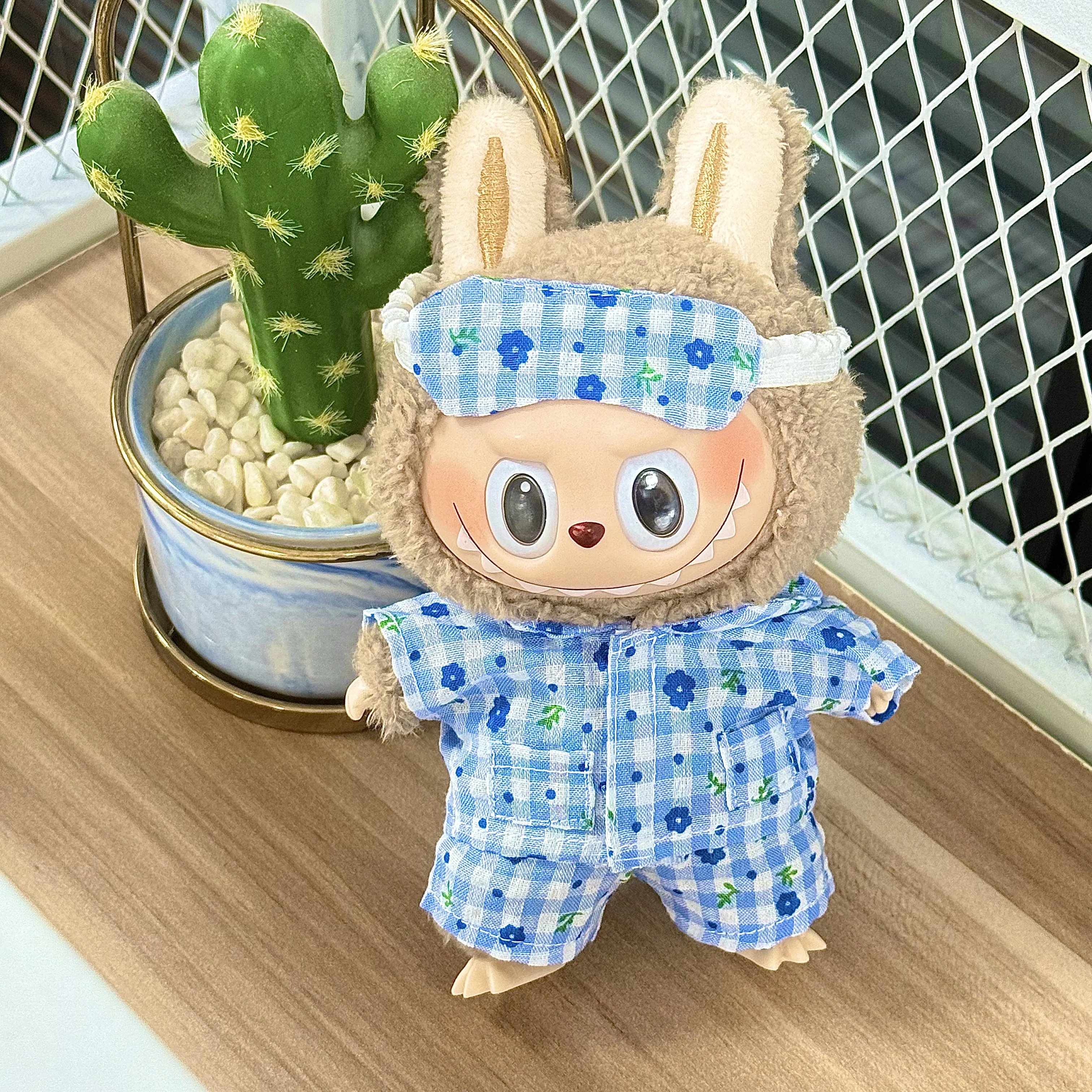 Labubu 17cm Doll's Clothes The Monsters Plush Doll Clothing Sleepwear, Sleeping bag for Labubu I II Idol Dolls Fans Gift