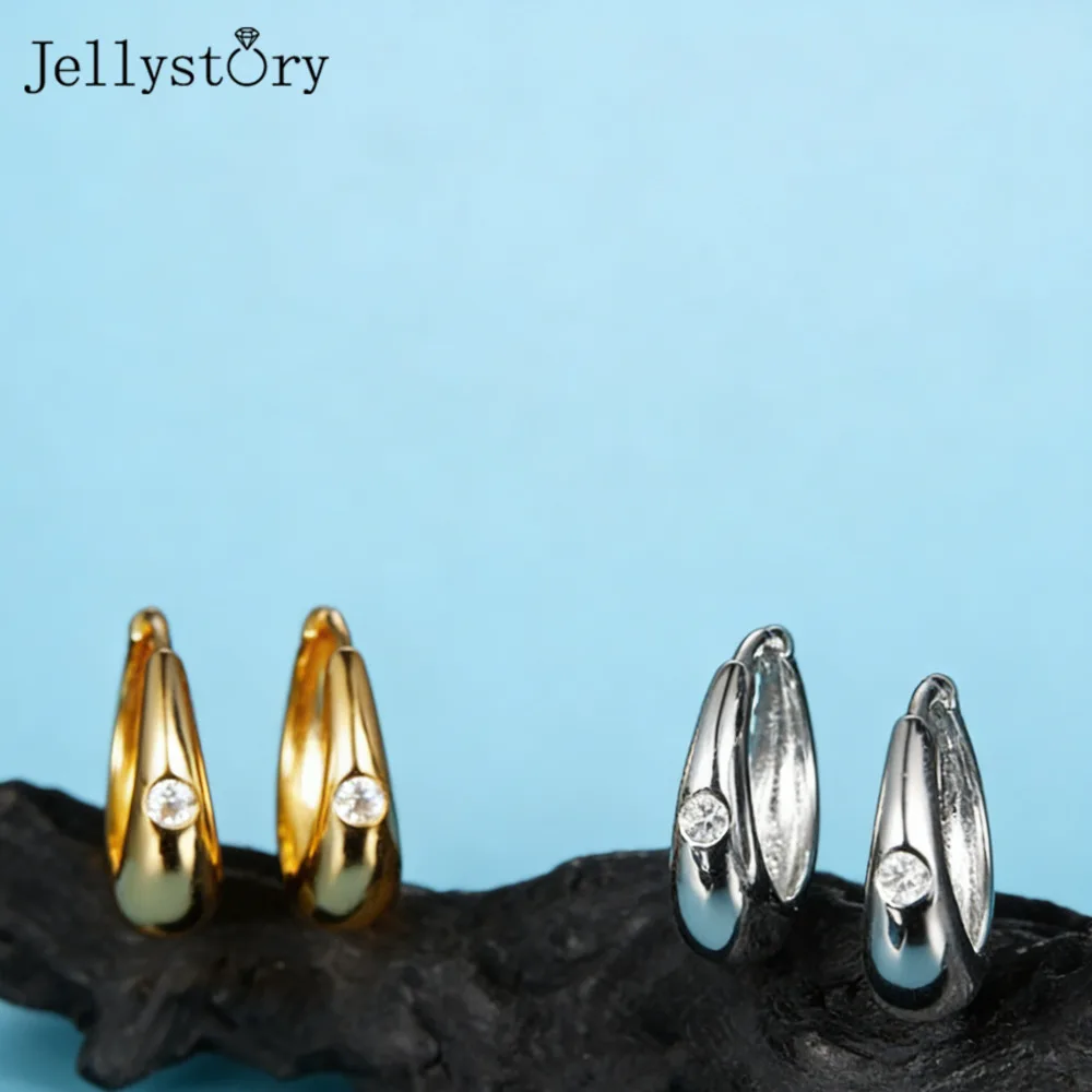 

Exclusive S925 Sterling Silver Moissanite Earrings Minimalist Light Luxury High-End Unique Design Everyday Jewelry Women's Gift