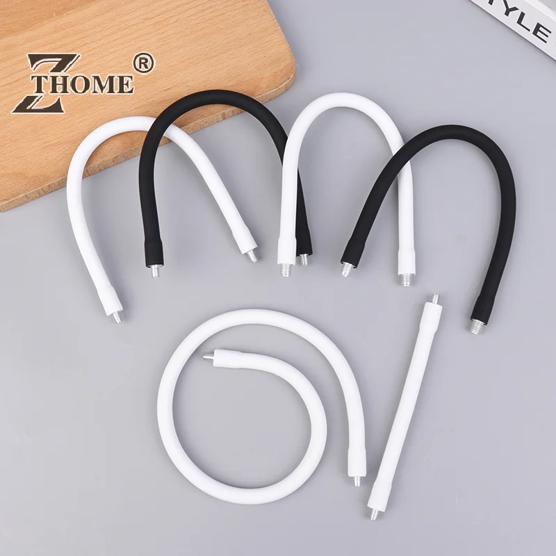 1Pc M6 M8 Male Female Thread Soft Light Flexible Conduit DIY Metal Silicone Gooseneck Hose Bendable Shaping Universal For Lamp