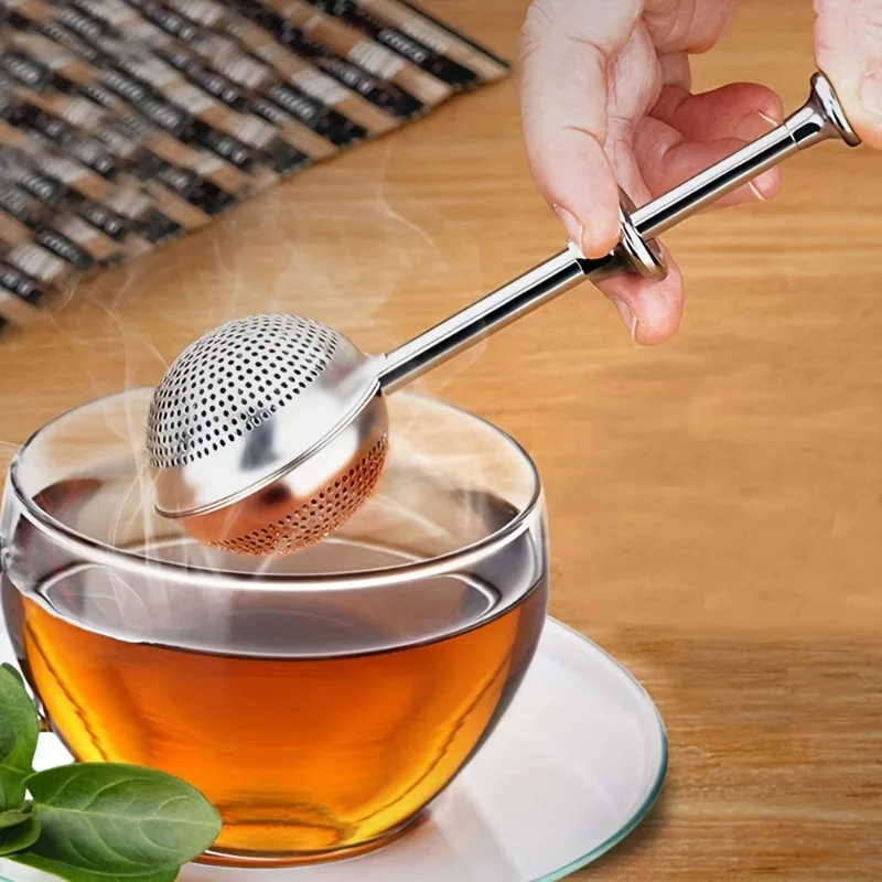 Stainless Steel Tea Infuser with Long Handle and Fine Mesh Strainer for Loose Leaf Tea and Teapot Reusable and Easy To Use