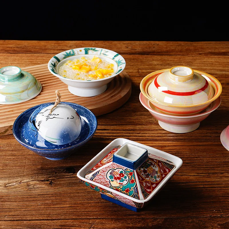 Zml creative ceramic rice bowl - perfect for home use, desserts, and more!