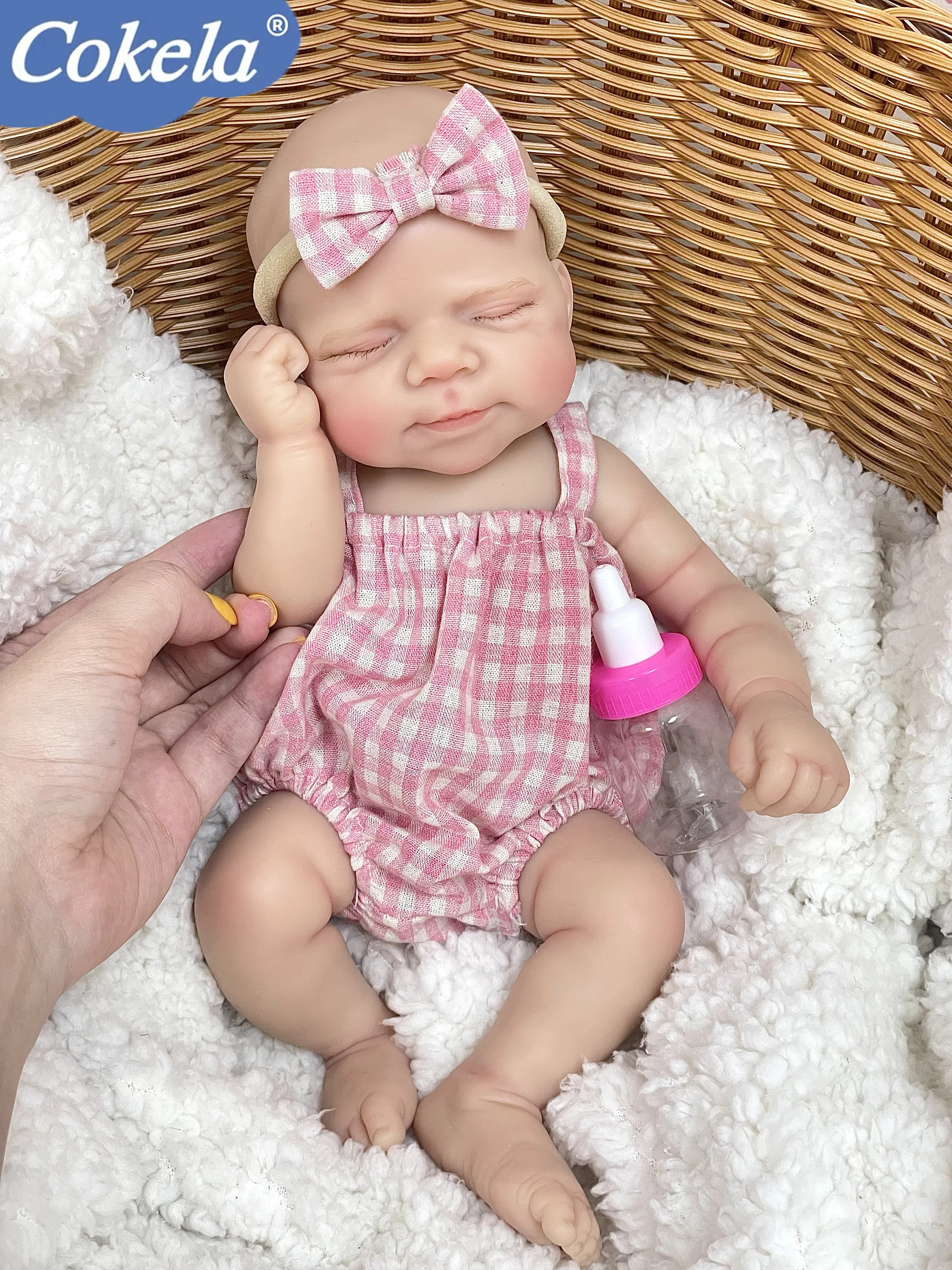 Cokela 12 بوصة سيليكون صلب كامل مرن فائق النعومة لطيف صغير الحجم نابض بالحياة تولد من جديد دمية طفلة #2