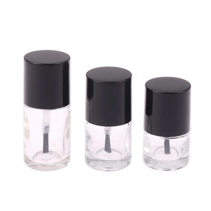 5/10/15 ML Empty Nail Polish Bottle Cosmetic Containers Nail Glass Bottles With Brush Transparent Glass With A Lid Brush