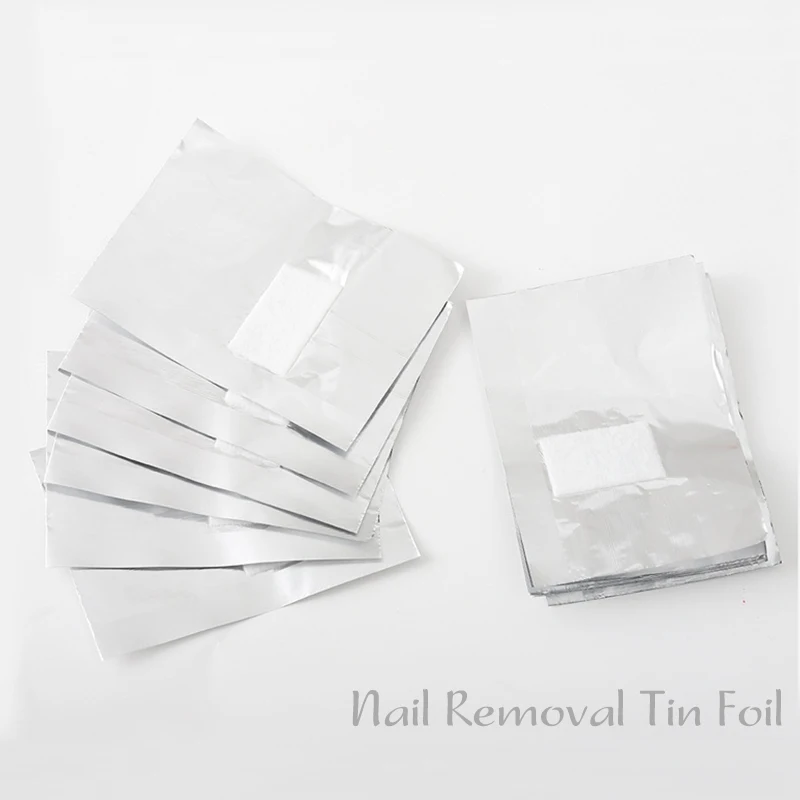 50/100Pcs/Tasche Aluminium Folie Nail art Tränken Weg Vom Polnischen Nagel Entfernung Wraps Nagel Handtuch Gel Polnisch entferner Maniküre Nail art Werkzeug