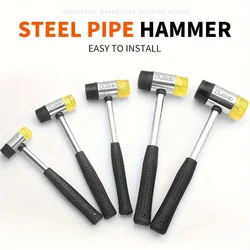 1pc rubber hammer, equipped with wood ring mandrel sizer for repair and adjustment, rubber installation hammer, percussion hamm