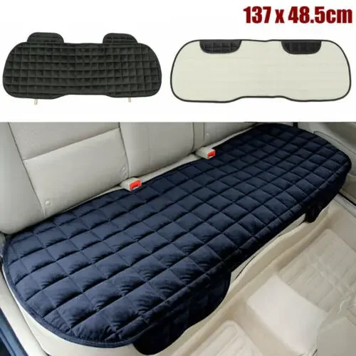 Winter Car Seat Cushion Plaid Embroidered Plush Soft Thermal Three-Piece Suit Front Rear Seat Cushion Automobiles Seat Covers