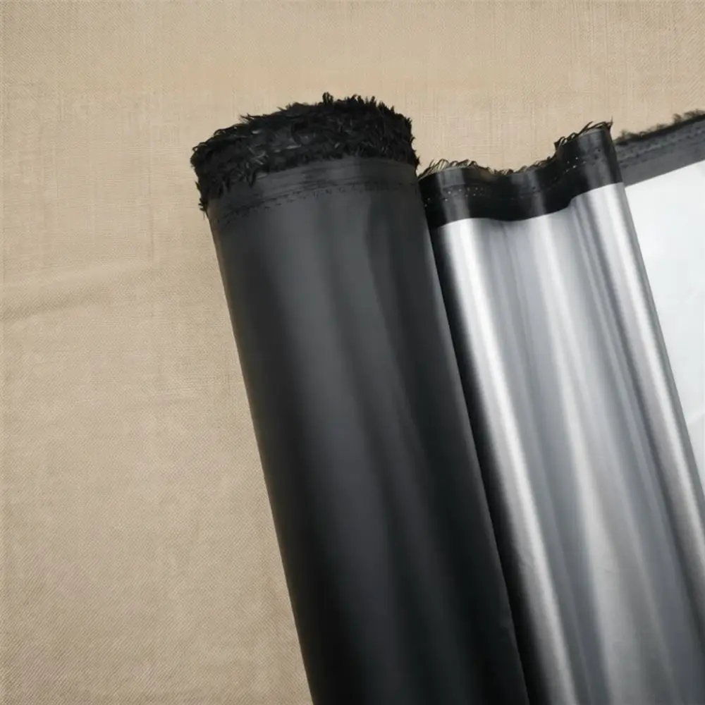 Titanium Silver Blackout Fabric Sun Protection Heat Blocking Material For Patio Canopy Shade Sail Garden Tent