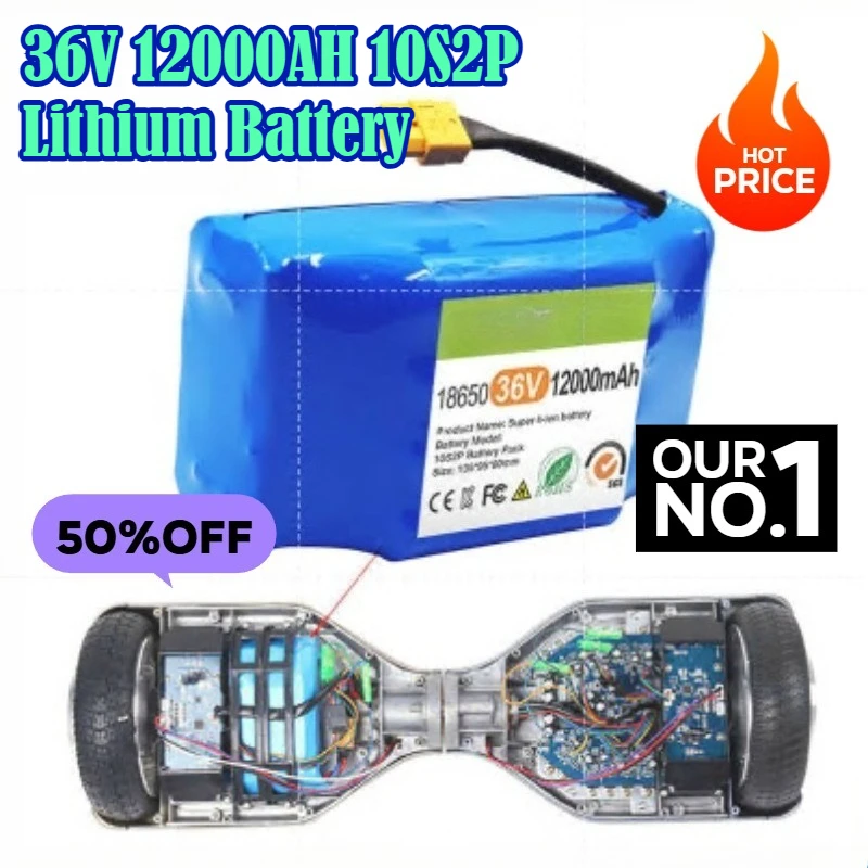 

36V 12000AH 10S2P Lithium Battery Pack For Scooter Battery 18650 Power Battery