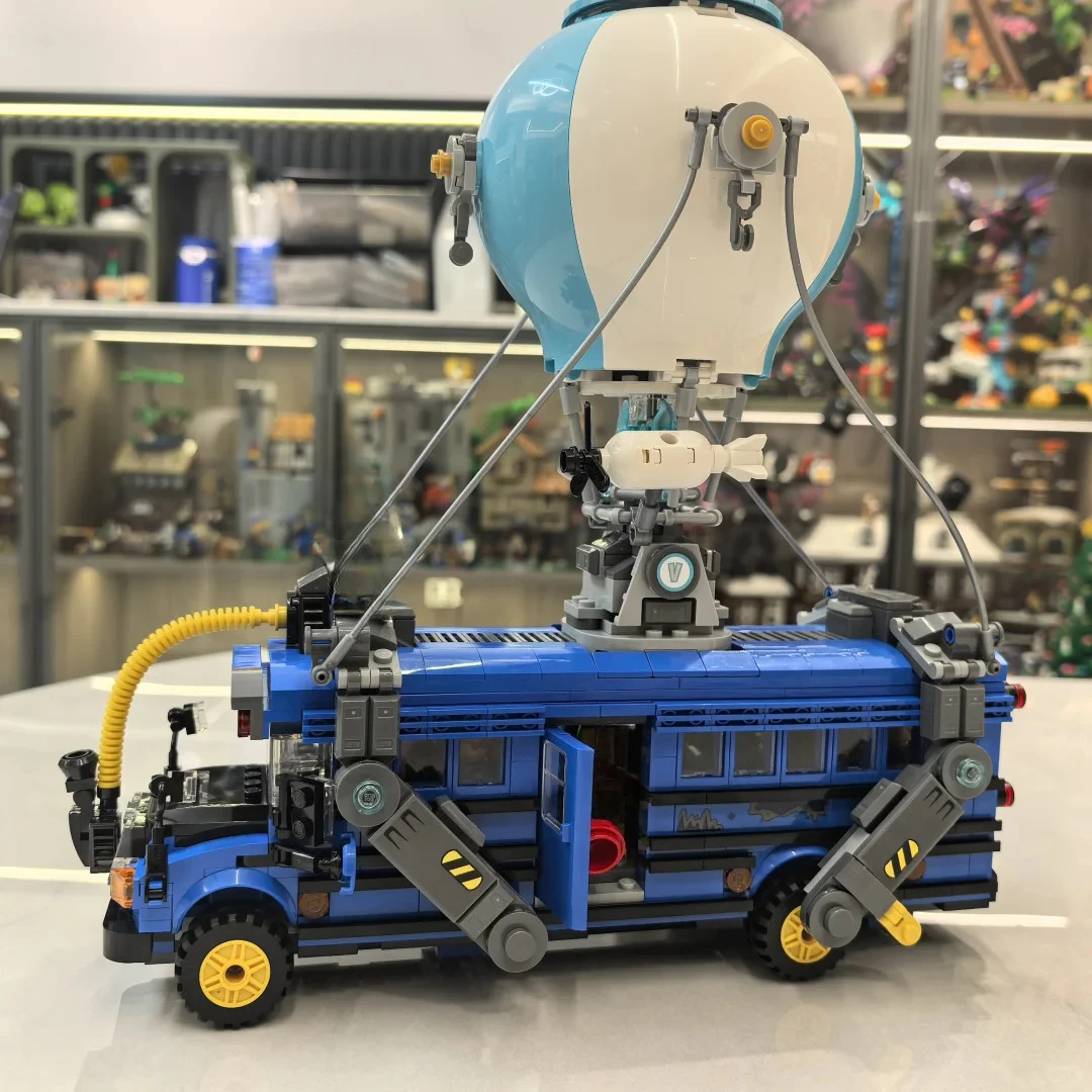 مجموعة مكعبات بناء الحافلة من Battle Model Bricks 77073 متوافقة مع جزيئات Lego، مناسبة لهدايا عيد الميلاد