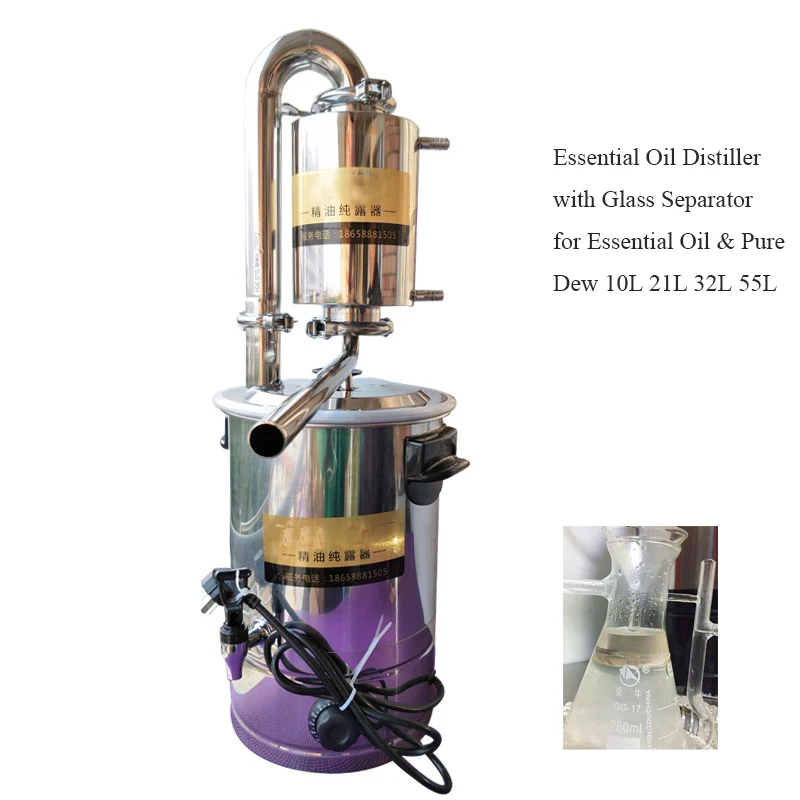 Small Essential Oil Extractor Extraction Distiller Distillation Distilling Equipment Machine Apparatus Kit Kits Unit Set Device