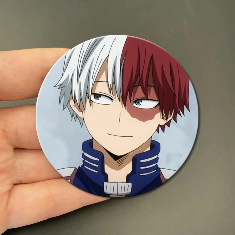 58mm New My Hero Academia Brooches Pins Cartoon Round Badges Animation Midoriya Izuku Bakugou Katsuki Badge Gift Backpack Decor