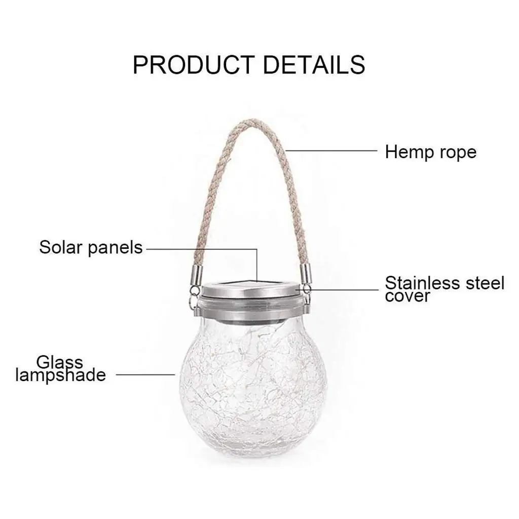 Outdoor Hanging Fairy Lights with Hangers and Jars, Festive Christmas Lighting