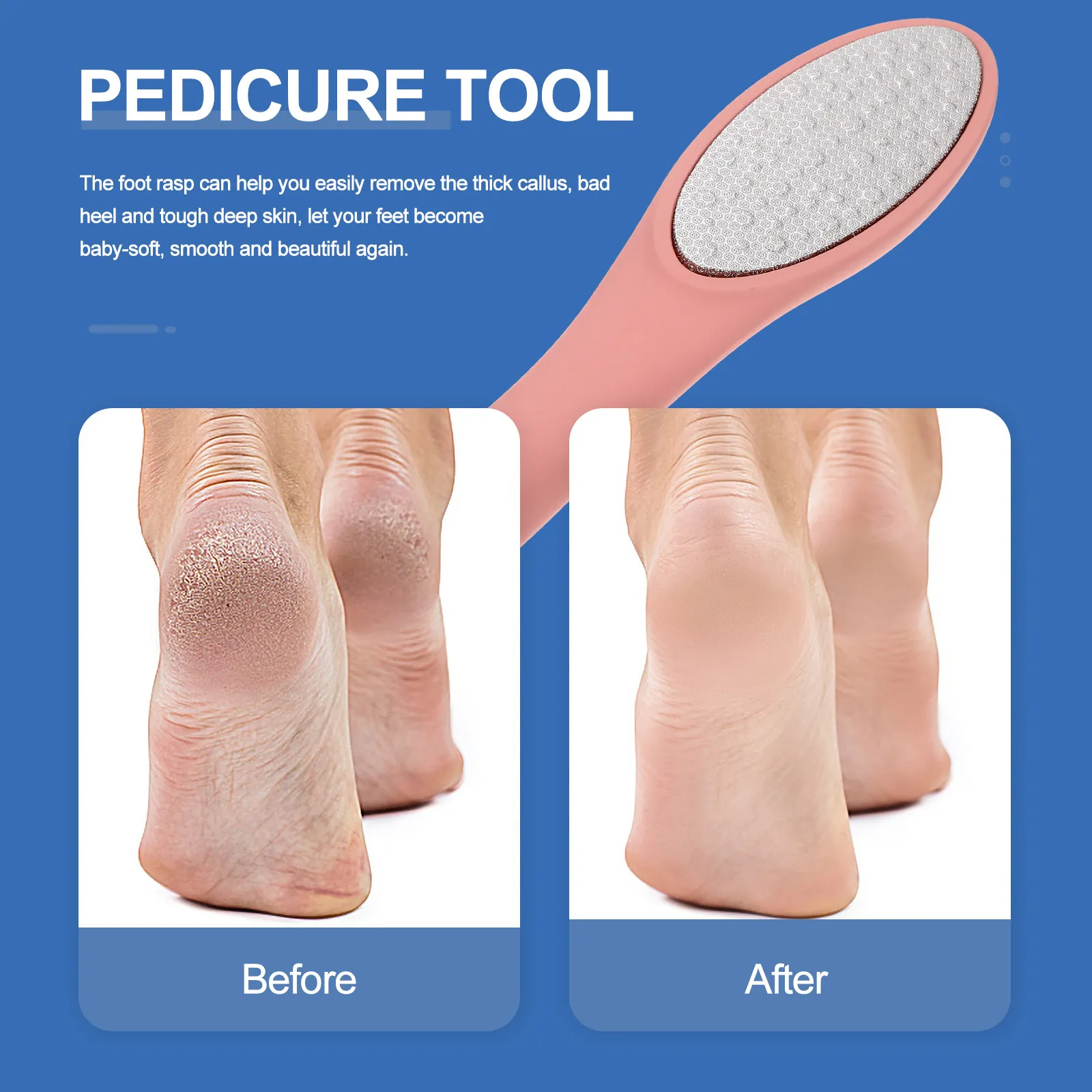 

Glass Foot Scrubber Callus Remover Foot File Tool Pedicure Exfoliator for Cracked Feet Softened Soak Use Feet Skin File Remover