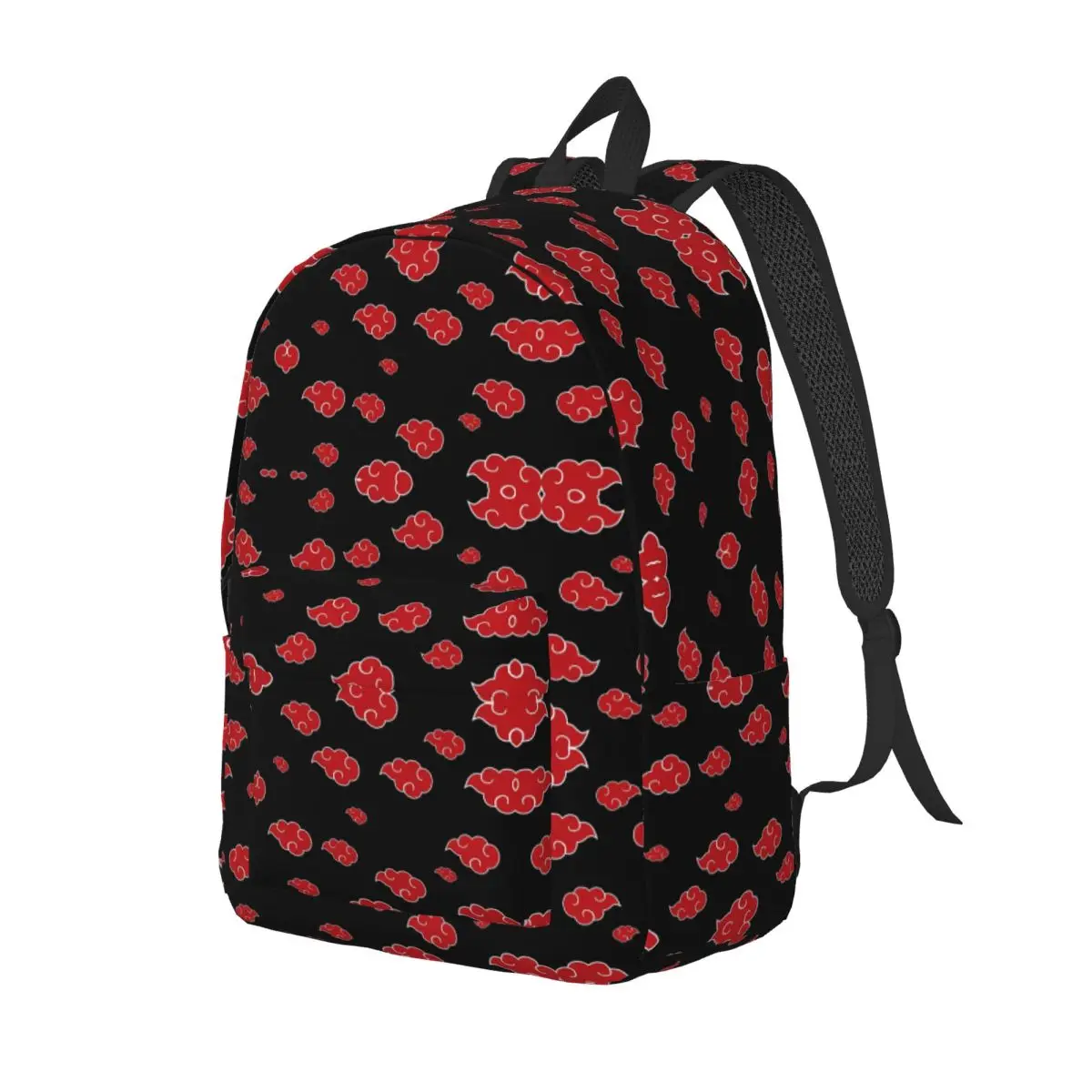 

Black And Red Cloud Backpack Daypack Large Capacity Kids BookBag School Bag Shoulder Bags for Men Women