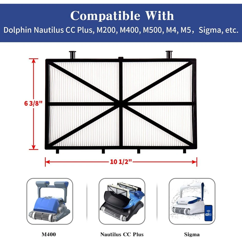 Ultra Fine Filters for Dolphin Nautilus CC Plus, M200 / M400 / M500, Part 9991432-R4, Pleated Pool Cleaner Parts