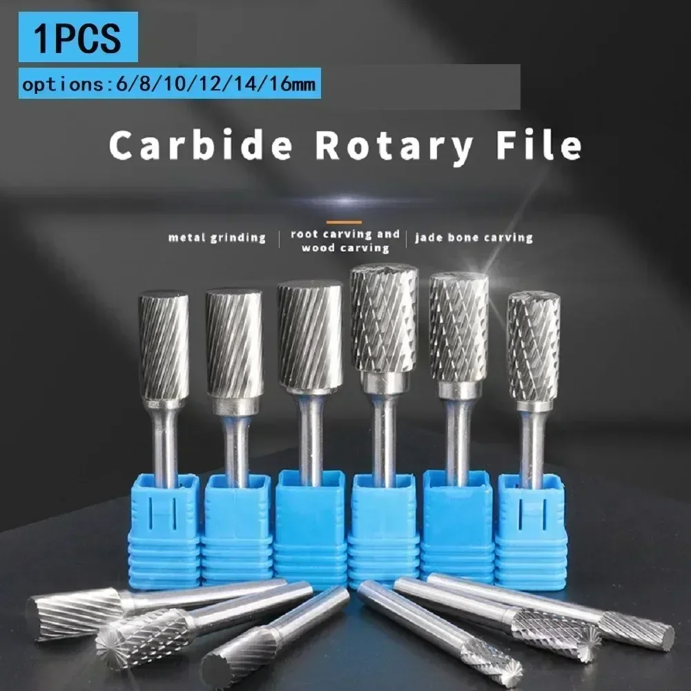 

6-16mm Double-Cut Carbide Rotary File Drill Milling Carving Bit Point Burr Die Grinder Abrasive Alloy Grinding Tool
