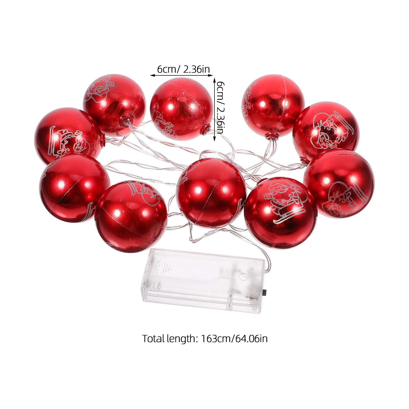 1.5 متر LED غلوب سلسلة أضواء ملونة تعمل بالطاقة 10 LED الكرة الجنية أضواء لحديقة حفلة عيد الميلاد الديكور #5