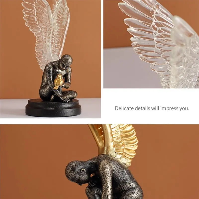 AFOURT-Engelsflügel-Statue Engel-Dekoration Kreative Moderne Abstrakte Skulptur Wohnzimmer-Dekoration – Detail 3