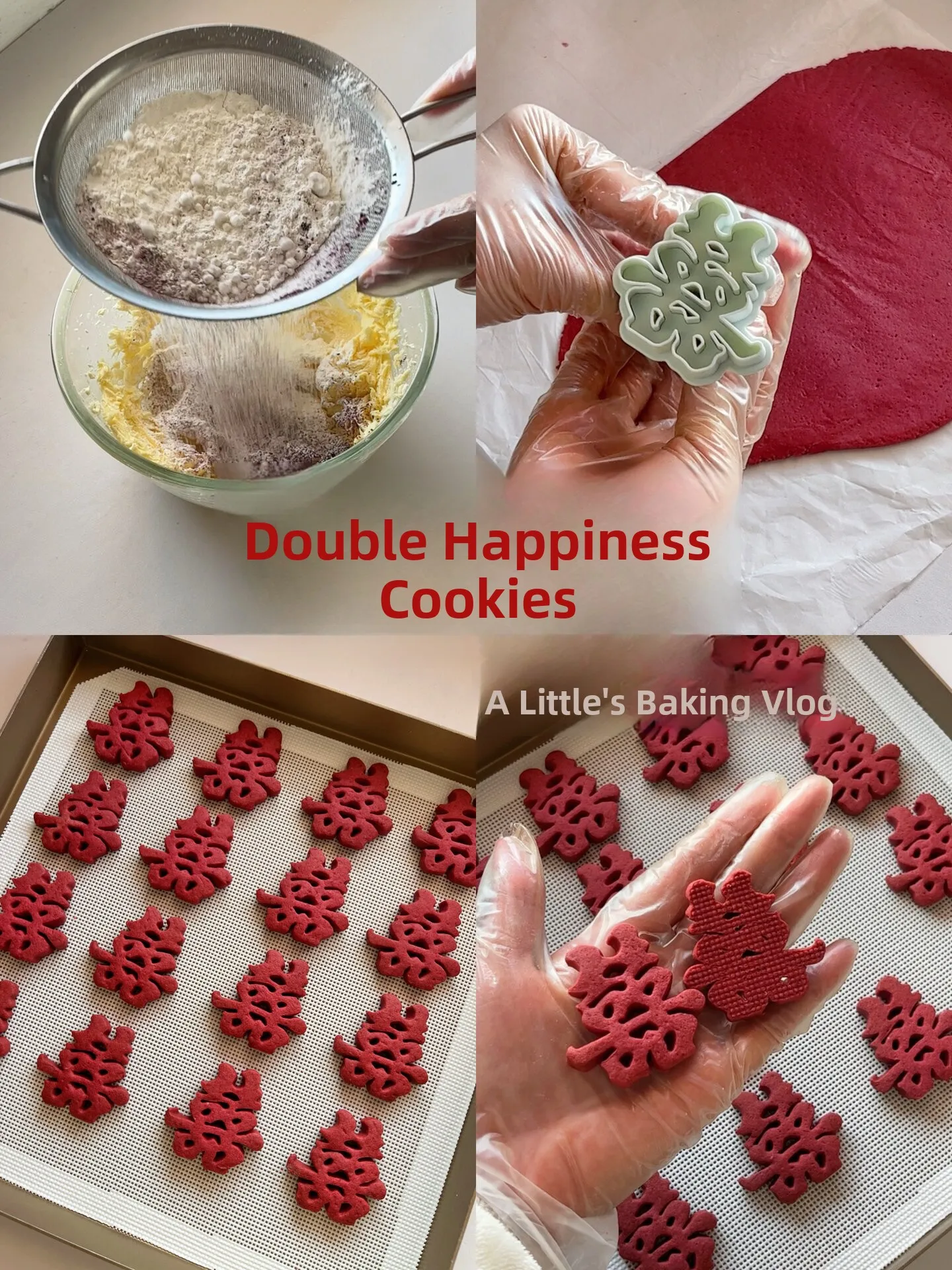 Sello de Galletas con Diseño de Personajes de Alegría Nupcial, Herramienta de Repostería DIY, Sello para Masa con Diseños de Larga Vida, Riqueza y Fortuna, Utensilios de Cocina