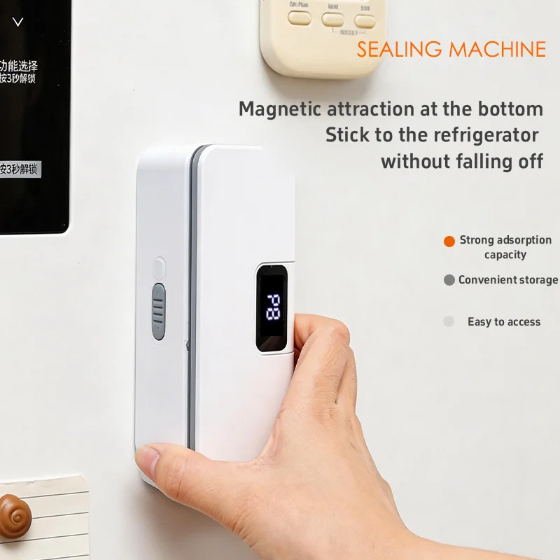 Portable Charging Manual Sealing Machine No Need For Preheating One Press Sealing Food Sealer Fresh-keeping And Moisture-proof