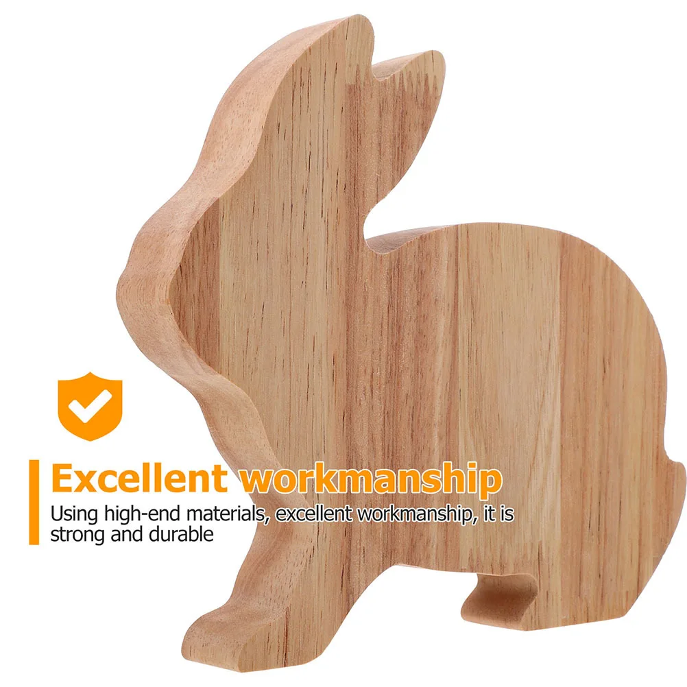Drewniana skarbonka w kształcie królika dla dzieci, pudełko do oszczędzania pieniędzy, dekoracja domu, prezent, skarbonka zwierzątko.