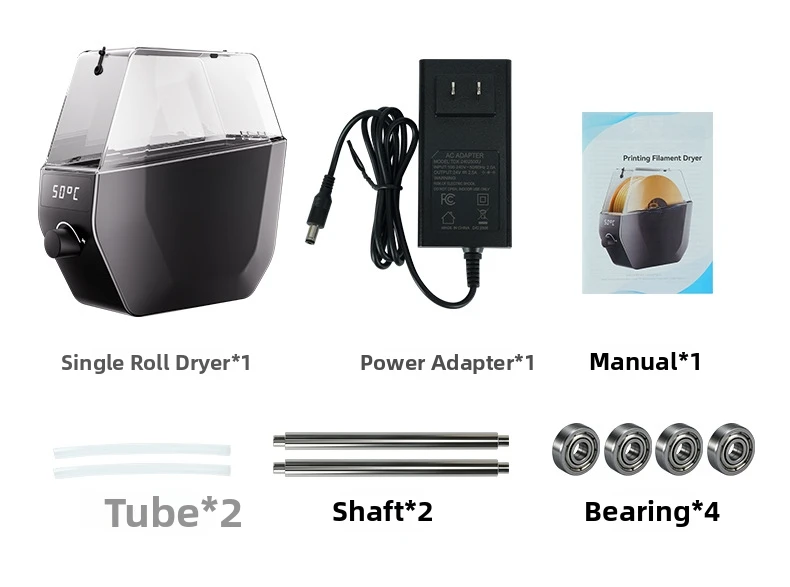 For 3D Printer Single Roll For PETG Filament Drying Oven Filament Drying Box For PLA For PETG For ABS For TPU For 3D Printers