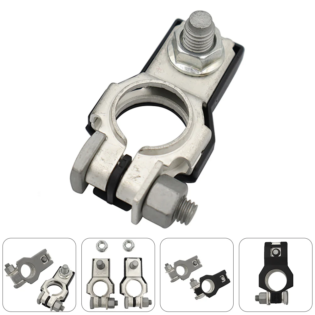 1 Pair Car Connectors Vehicle Clamps Auto Terminal Clamps Tinned Copper Quick Release Terminal For Truck Car