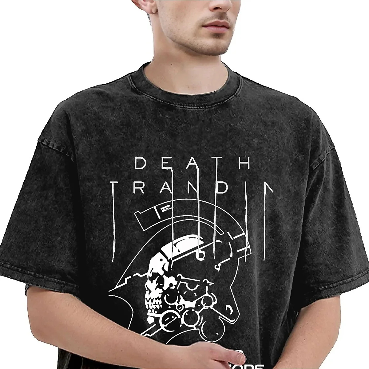 Death Stranding  Washed T-Shirt Couple hideo kojima Aesthetic Casual T Shirts  O-Neck Novelty Tee Shirt Printed Oversize Tops