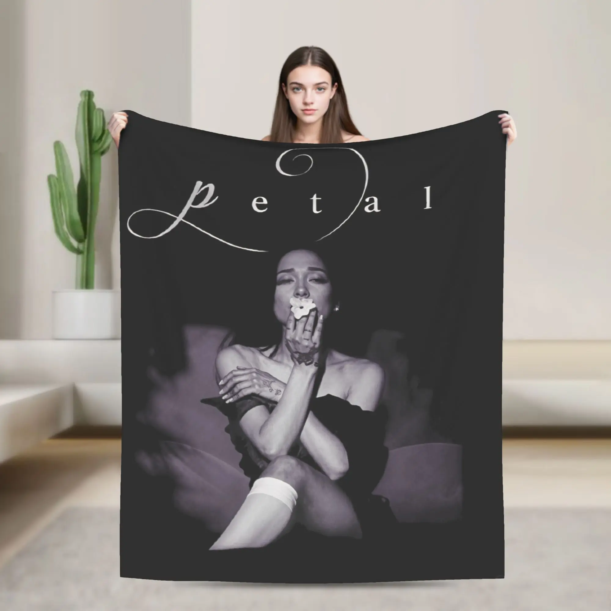 A-Ariana Grande Petal Core Super Soft Blankets  Funny Travel Bedding Throws Couch Chair Flannel Bedspread Sofa Bed Cover