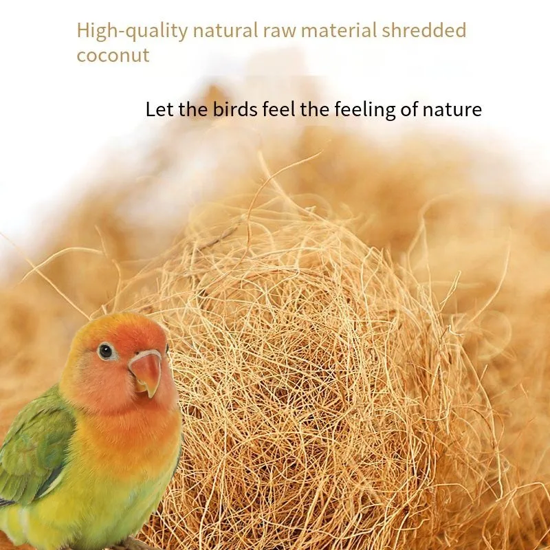 

Coconut Fiber Bedding for Birds Nest, Warm Breeding Mat Material for Parrots, Breathable Moisture-Proof Nesting Material