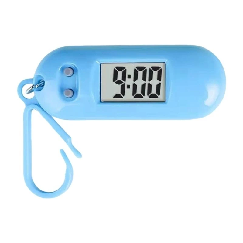  Easy To Read LED Keychain Pocket Watch Mini Clock for Students and Travelers