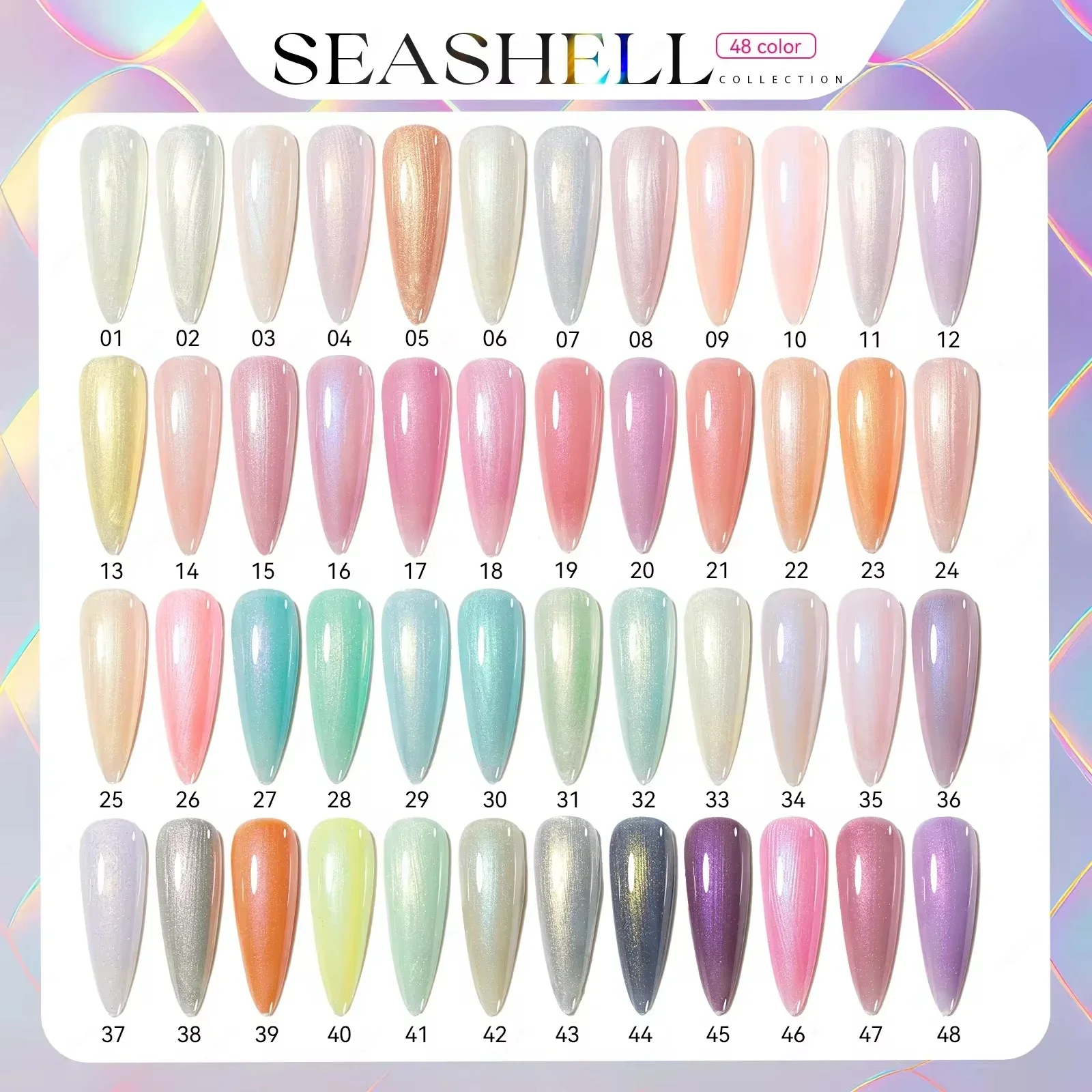 Eleanos Seashell 48 colores elegante unicornio Gel Polish colección Set libro de colores gratis sueño verano colores Aurora Gel esmalte de uñas