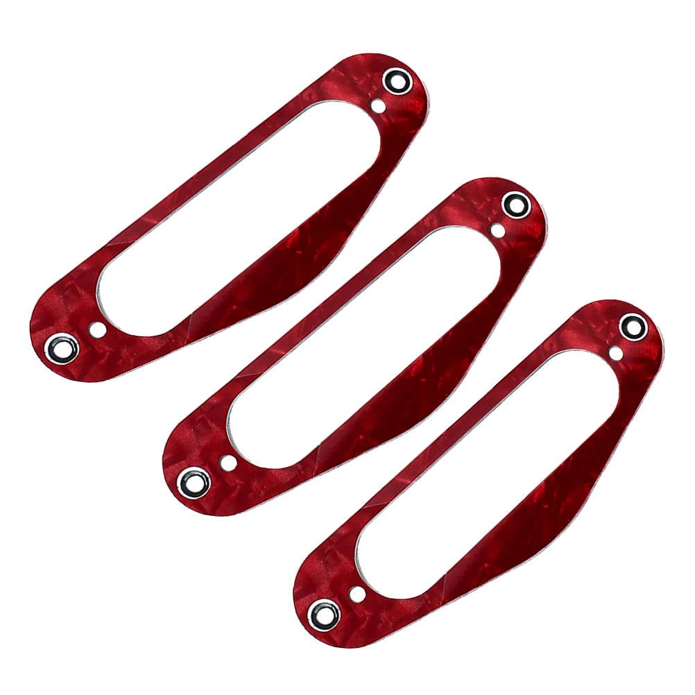 

3Pcs Guitar Pickup Frame Mounting Ring Dark Red Single Coil Flat Humbucker Pickup Ring Inner Hole 15mm Tl Style Electric Guitar