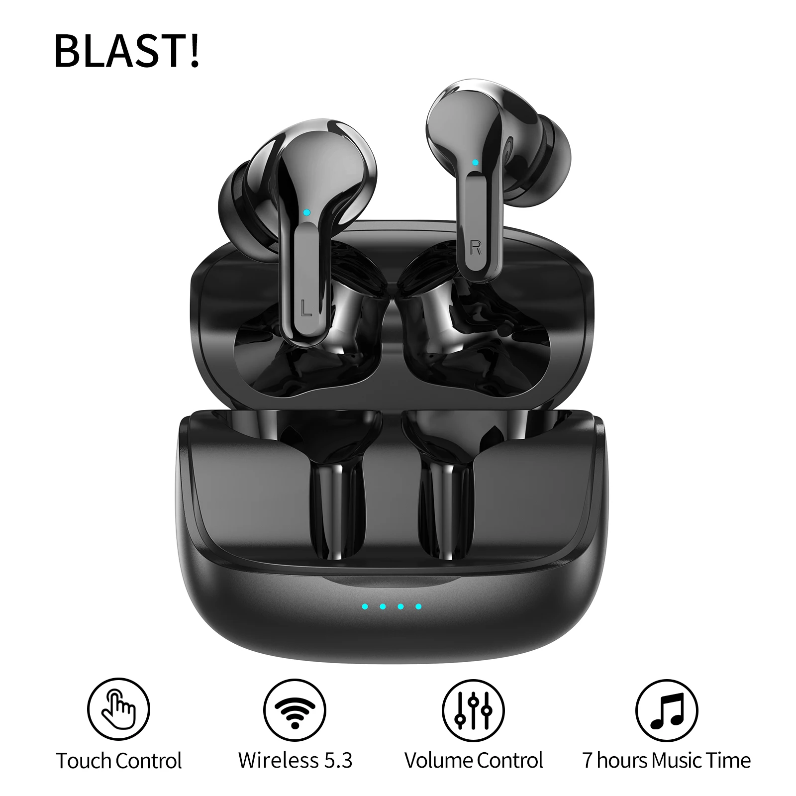 2025 sem fio i17-preto fone de ouvido verdadeiro sem fio estéreo enc fones de ouvido com cancelamento de ruído ambiental tws bluetooth