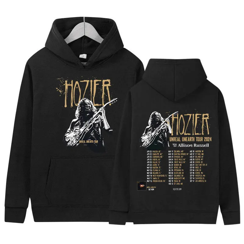 Singer Hozier Unreal Unearth Tour 2024 New Hoodie Men Women Hip Hop Trend Fashion Retro Pullover Sweatshirt Oversized Streetwear