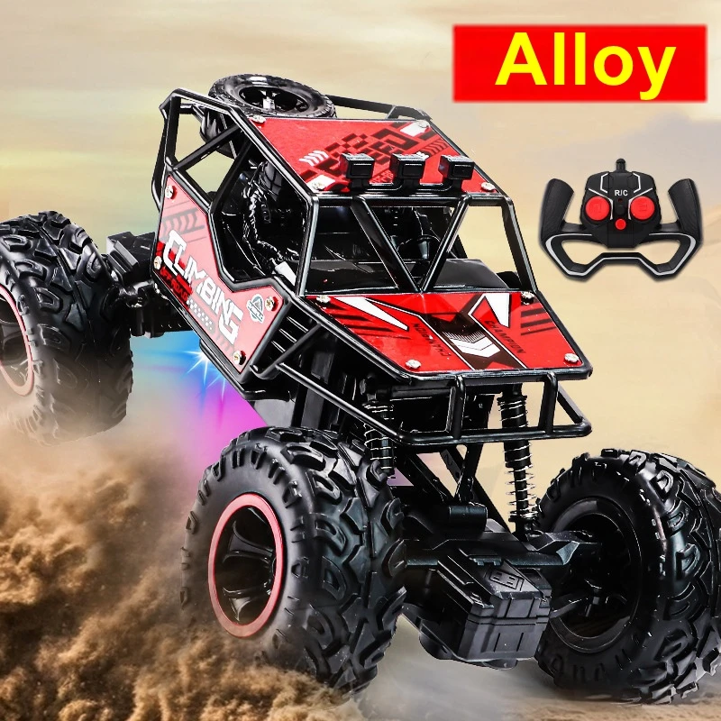 

Remote Control Truck Car All Terrain Off Road Alloy RC Cars Buggy Drift Racing Toy Rechargeable Sturdy Gift for Kids Boys