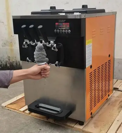Table Top Portable Automatic Japan Soft Serve Ice Cream Icecream Vending Making Maker Machine For Icecream