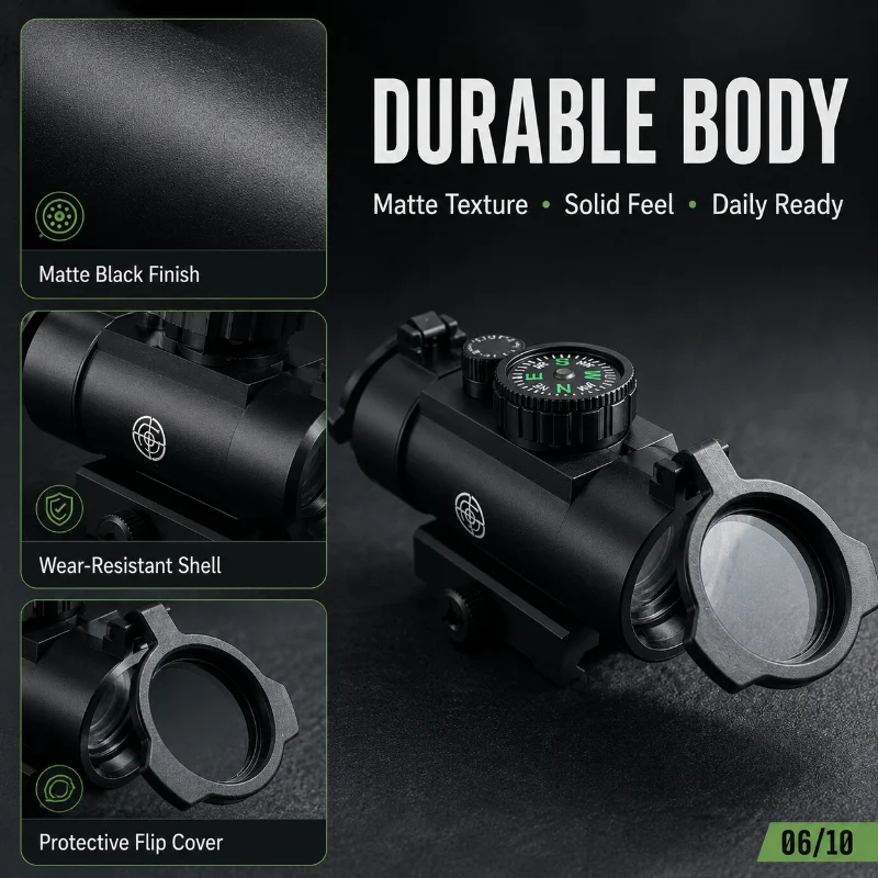 1X40RD Optical Observation Module Hobby Model Accessory External Guide Compass Fit Standard 20mm Mount Rail