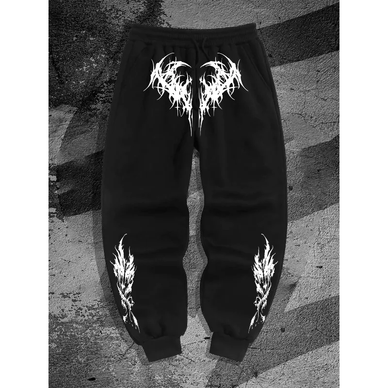 

Gothic dark style men's outdoor leisure sports jogging pants - exclusive fashion trousers for sports leisure trousers