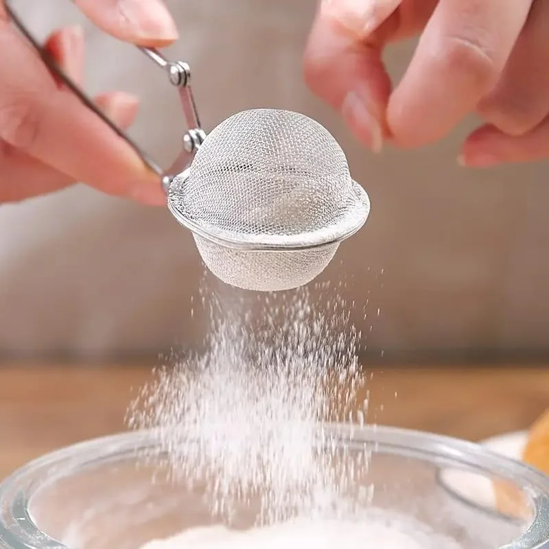 Luxury Powder Sugar Dispenser and Fine Mesh Flour Sieve Set, Perfect Measurement, Easy Dust Removal, Space Saving Storage, Essen