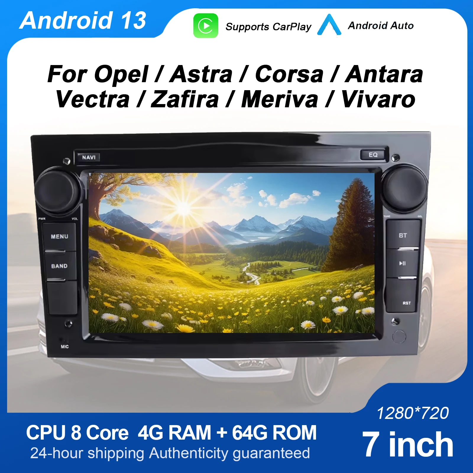 Android Car Radio For Opel Astra Corsa Antara Vectra Zafira Multimedia Player Supports CarPlay, Android Auto, GPS Navigation