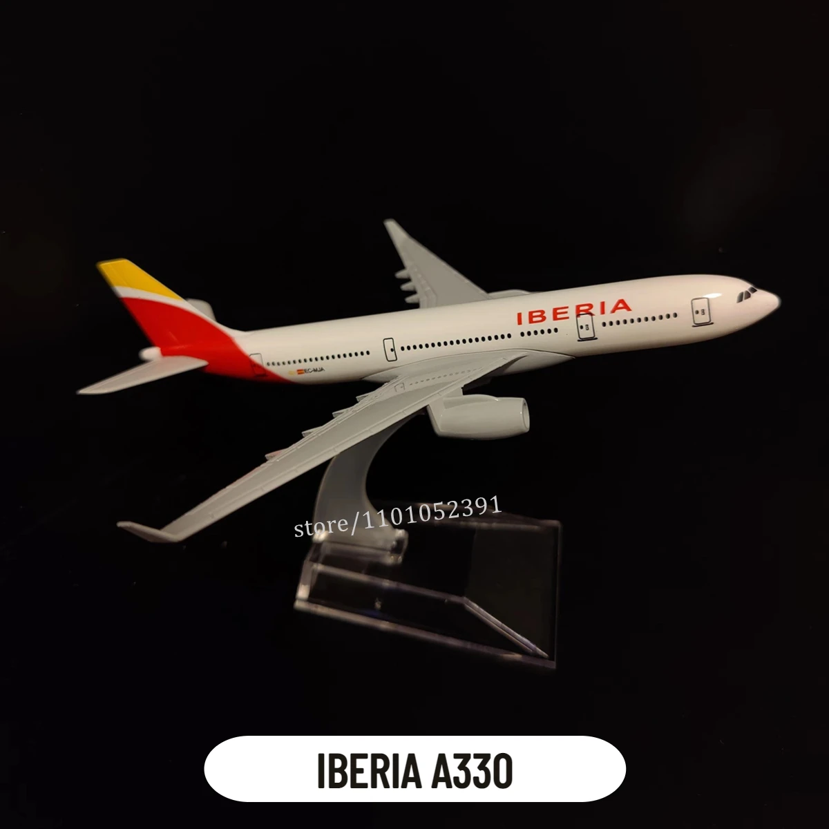 Scale 1:400 Metal Aivation Replica Spain Iberia A330 Airlines Aircraft Diecast Model 15cm Collectible Miniature Toys